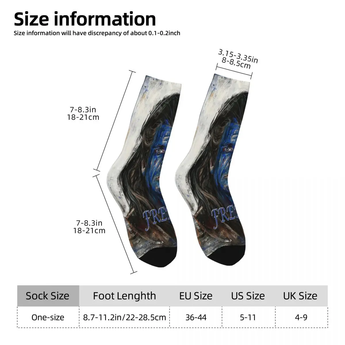 Носки Brave Heart-freedom модные трендовые чулки унисекс подарки с 3D принтом дышащие