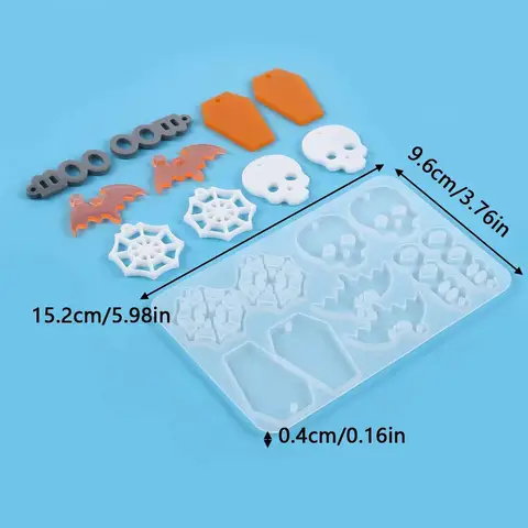 Силиконовая форма для подвесок "Рождественские елки"