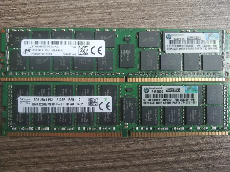

Original 752369-081 726719-B21 774172-001 G9 V3 16G PC4-2133P memory