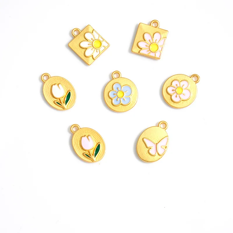 1 шт. масло капля цветок кулон тюльпан бабочка подвеска DIY изготовление ювелирных