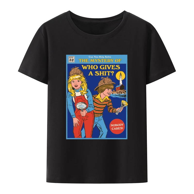 

The Mystery of Who Gives A S Cotton T-shirts Terror Supernatural Theme Tee Leisure Comfortable Men T-shirt Koszulki Camisa Humor