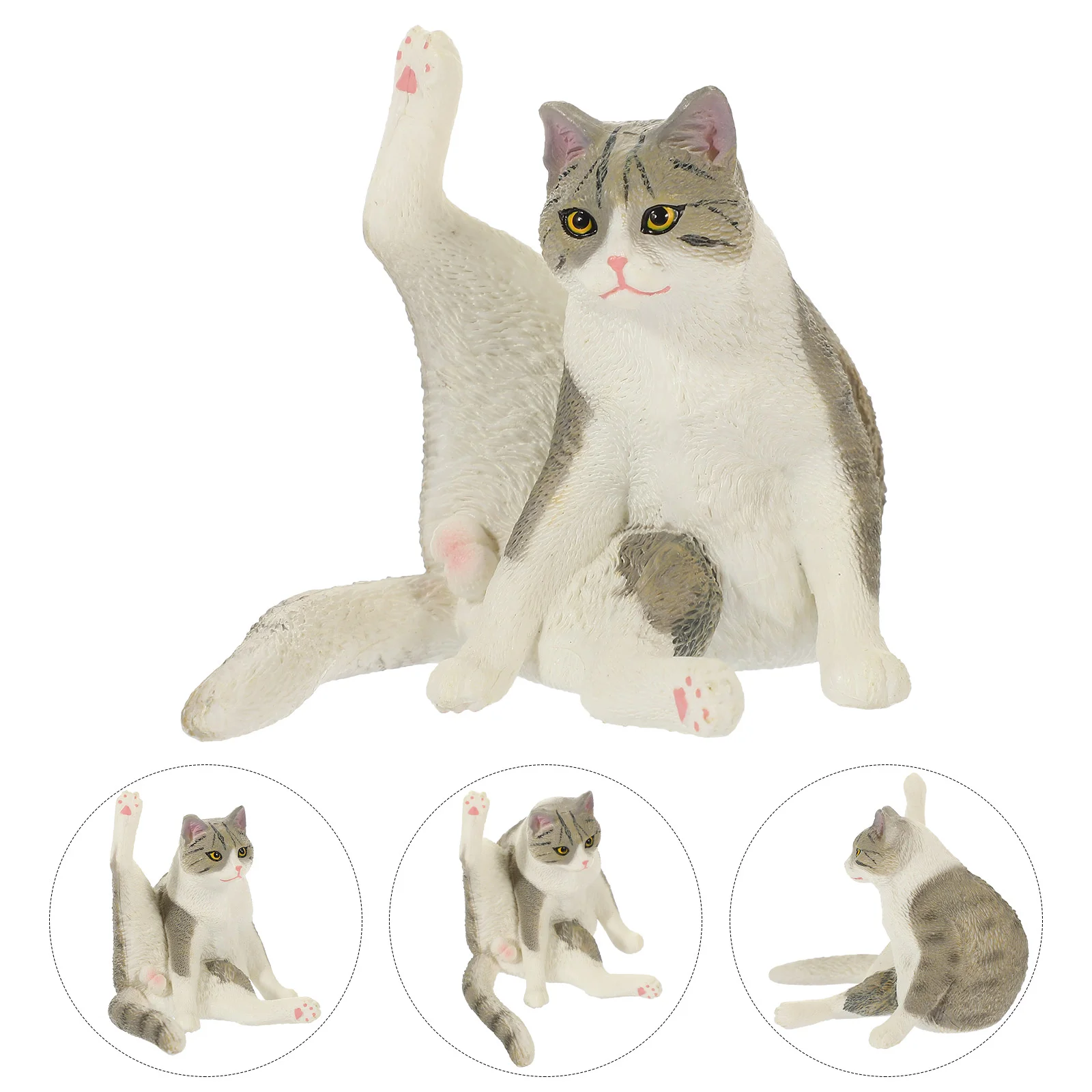 

Cat Figurines Mini Decor Figure Kitten Cupcake Cake Topper Kids Toy Kawaii Statue Ornaments Desk Cute Diy Terrarium Playset