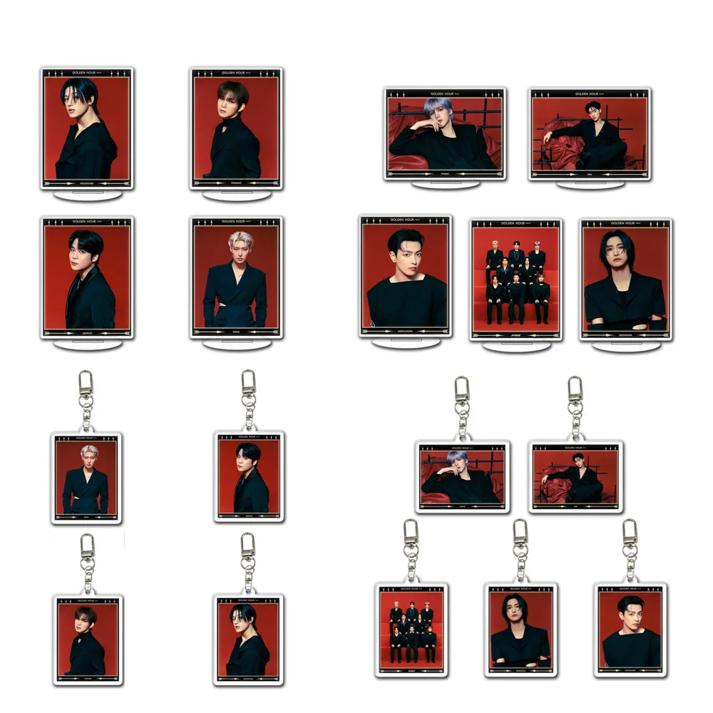 Kpop ATEEZ ЗОЛОТЫЙ КОРПУР брелок стоячая доска 2 шт./компл. персонаж акриловый кулон с