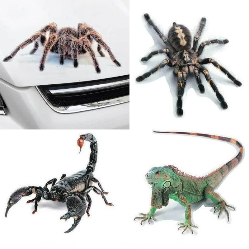 

3D Wall Sticker Cars Stickers Animals Spider Gecko Scorpions Vinyl Wall Decal Sticker Cars Auto Motorcycle Home Decoration