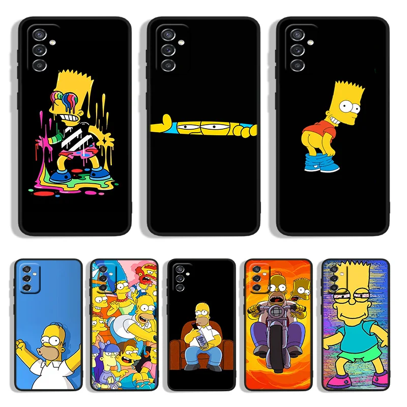 

Animation Simpsons For Samsung Note 20 10 9 8 Ultra Plus lite M52 M22 M32 M62 M31S M21 M20 M12 M10 Black Phone Case