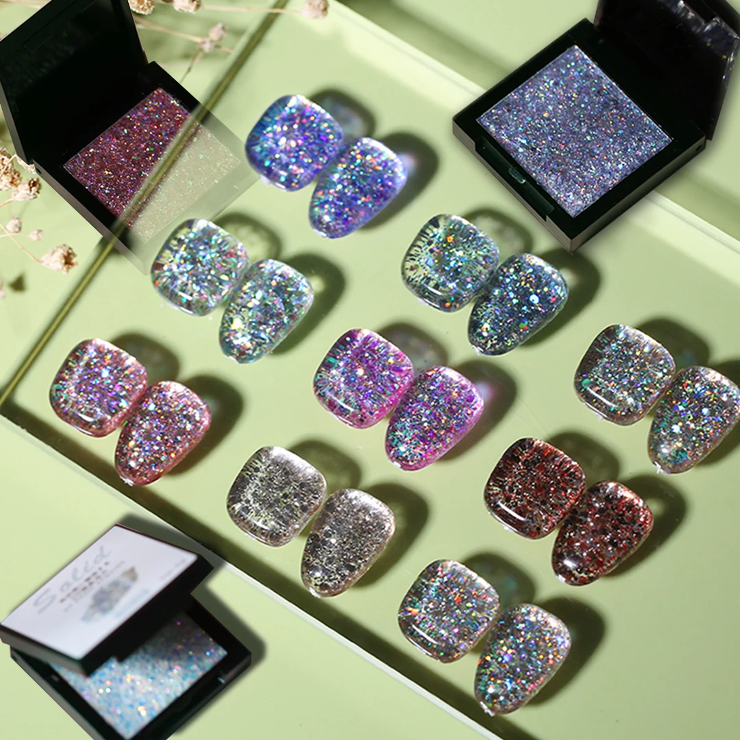

Solid Gel Polish Sequins Uv Gel Polish 5g 36 Colors Glitter Uv/Led Diamond Sparkly Sparkles Shining Nail Art Polish Japanese