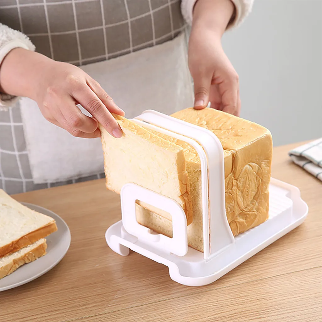 

Practical Bread Slicers Adjustable Bagel Cutter Toast Slicer Bread Loaf Cutter Sandwich Slicing Tool Folding Maker Appliance