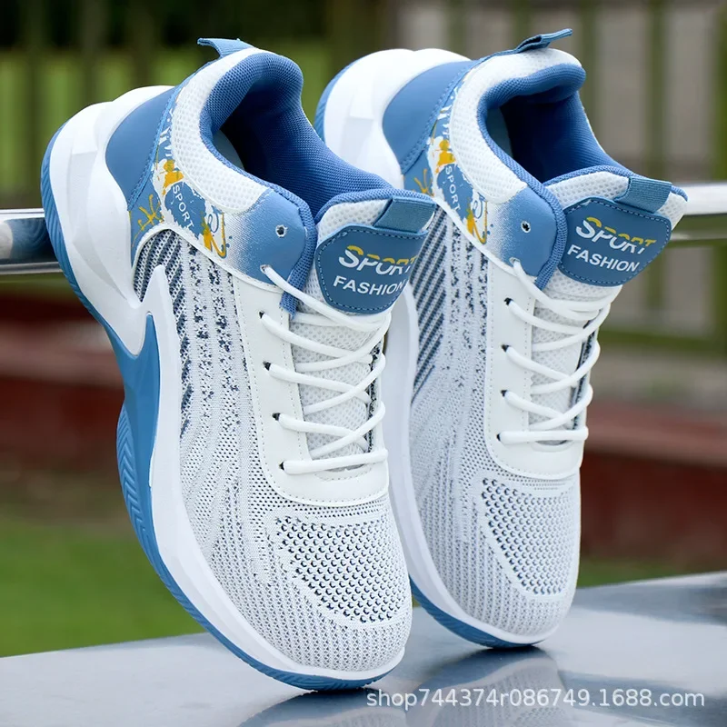 Мужские баскетбольные туфли дышащая сетчатая Спортивная повседневная обувь