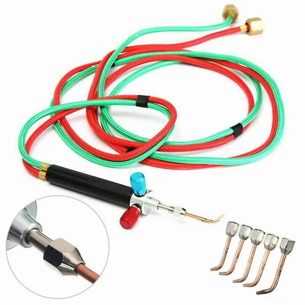 

Mini Gas Welding Cutting Kit 16mm Thread Oxygen Acetylene Torch Kit Welder Tool + 5 Nozzles 1/8, 3/8, 5/8, 3/4, 7/8 Welding Tool