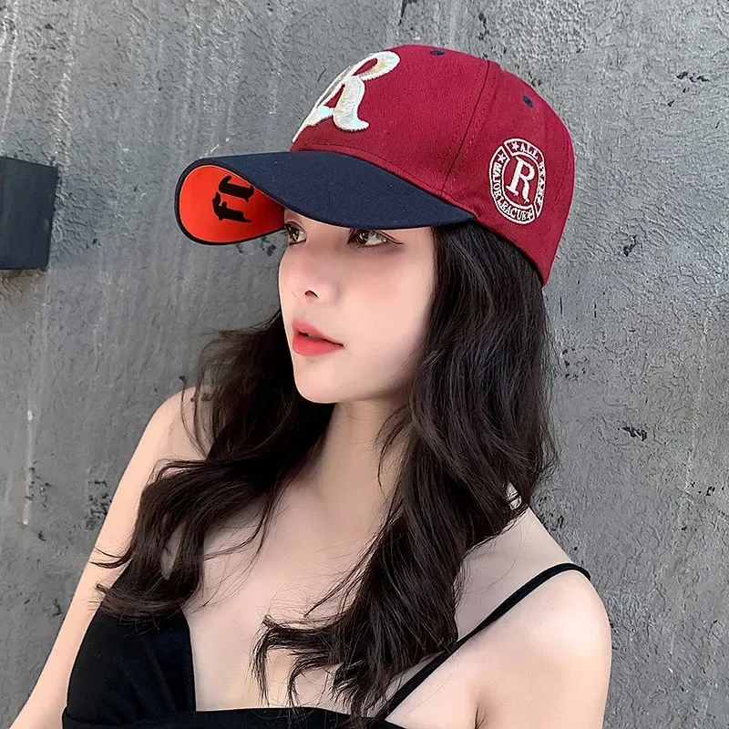 

Крутая Летняя женская шляпа YUDX с надписью ЛР, женская, в Корейском стиле, в стиле хип-хоп, для занятий спортом на открытом воздухе, с защитой от ультрафиолета