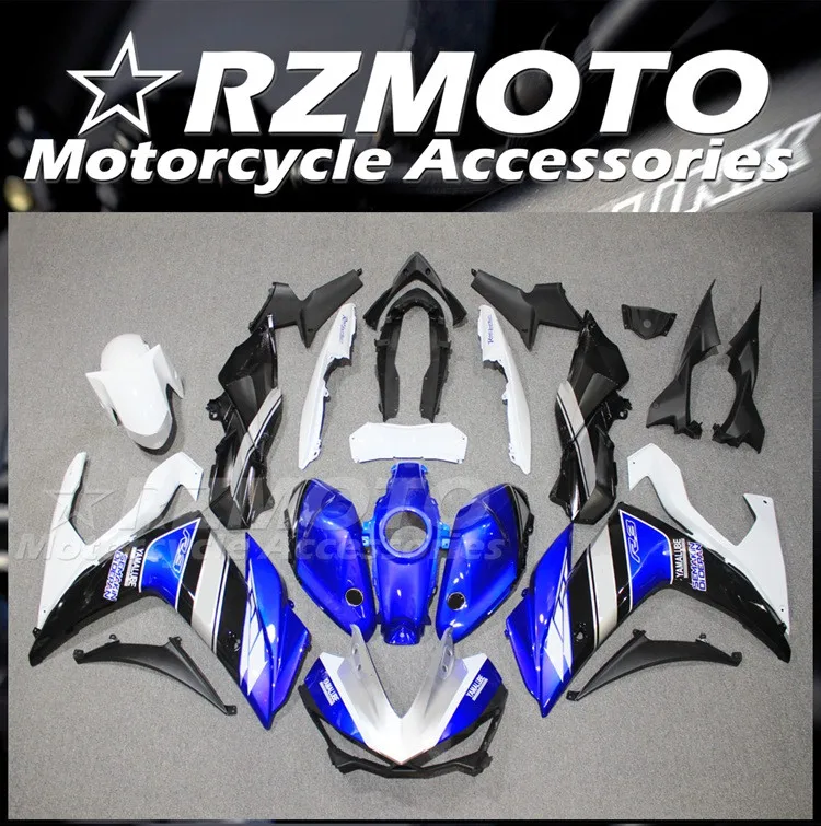 

4 подарка, новый комплект обтекателей из АБС-пластика для YAMAHA YZF-R3 15 16 17 18 YZF-R25 R3 R25 2015 2016 2017 2018, комплект обтекателей белого и синего цвета