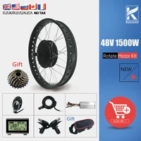 fat tire ebike conversion kit 48v 1500w rear rotate gearless motor snow bike kit 2026 4 0 wheel electric bike conversion kit