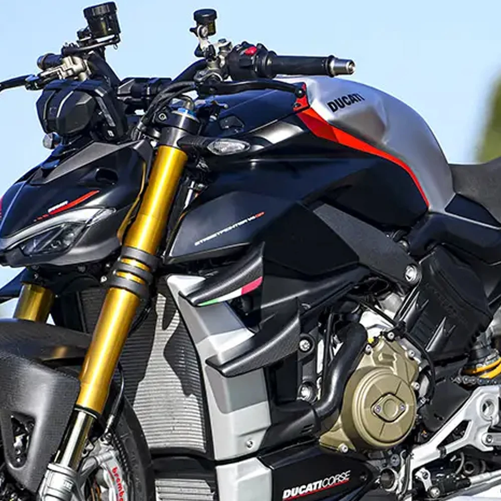 Фото Для крыльев Winglet Flank наклейка наклейка для Ducati Streetfighter V4 V4S V4SP итальянские трехцветные флаги №4