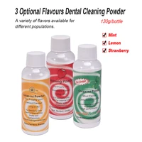 3pcs 130gbottle teeth whitening essence dental cleaning powder air jet flow polishing plaque stain removal mint lemon 3 flavors