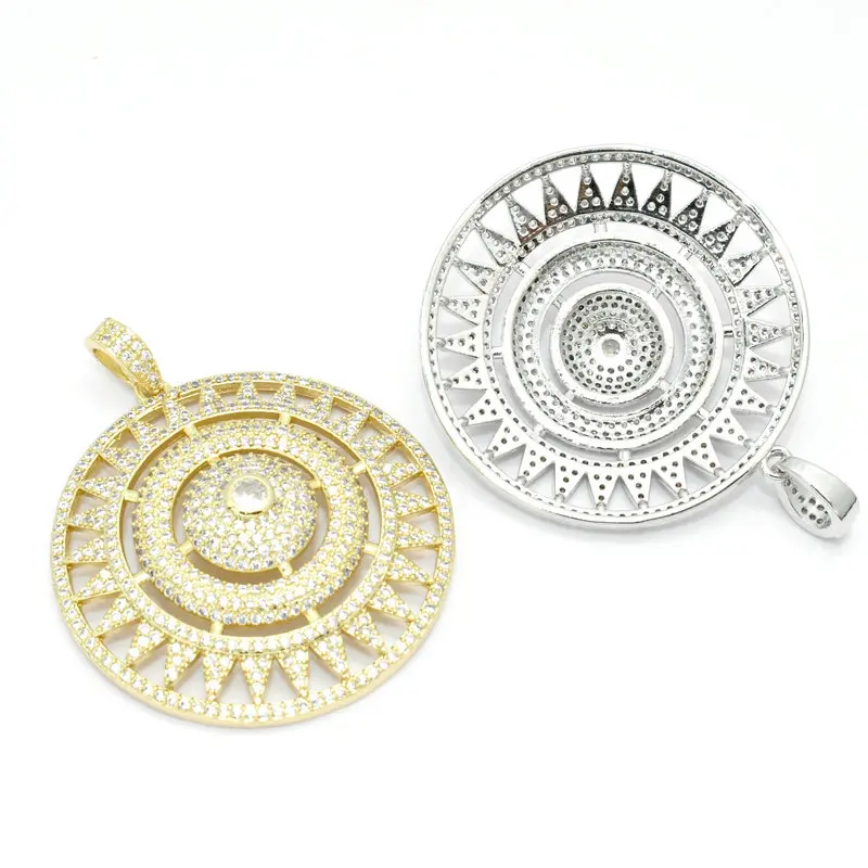 Невыцветающий цвет без никеля Настоящее золотое покрытие 38 мм большой размер