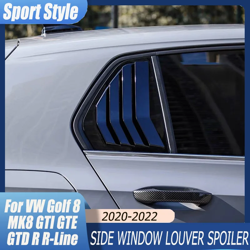 

For VW Golf 8 MK8 Side Window Louver Spoiler Cover Trim TSI TDI GTI GTE GTD R R-line Body Kit Car Accessories 2020 2021 2022