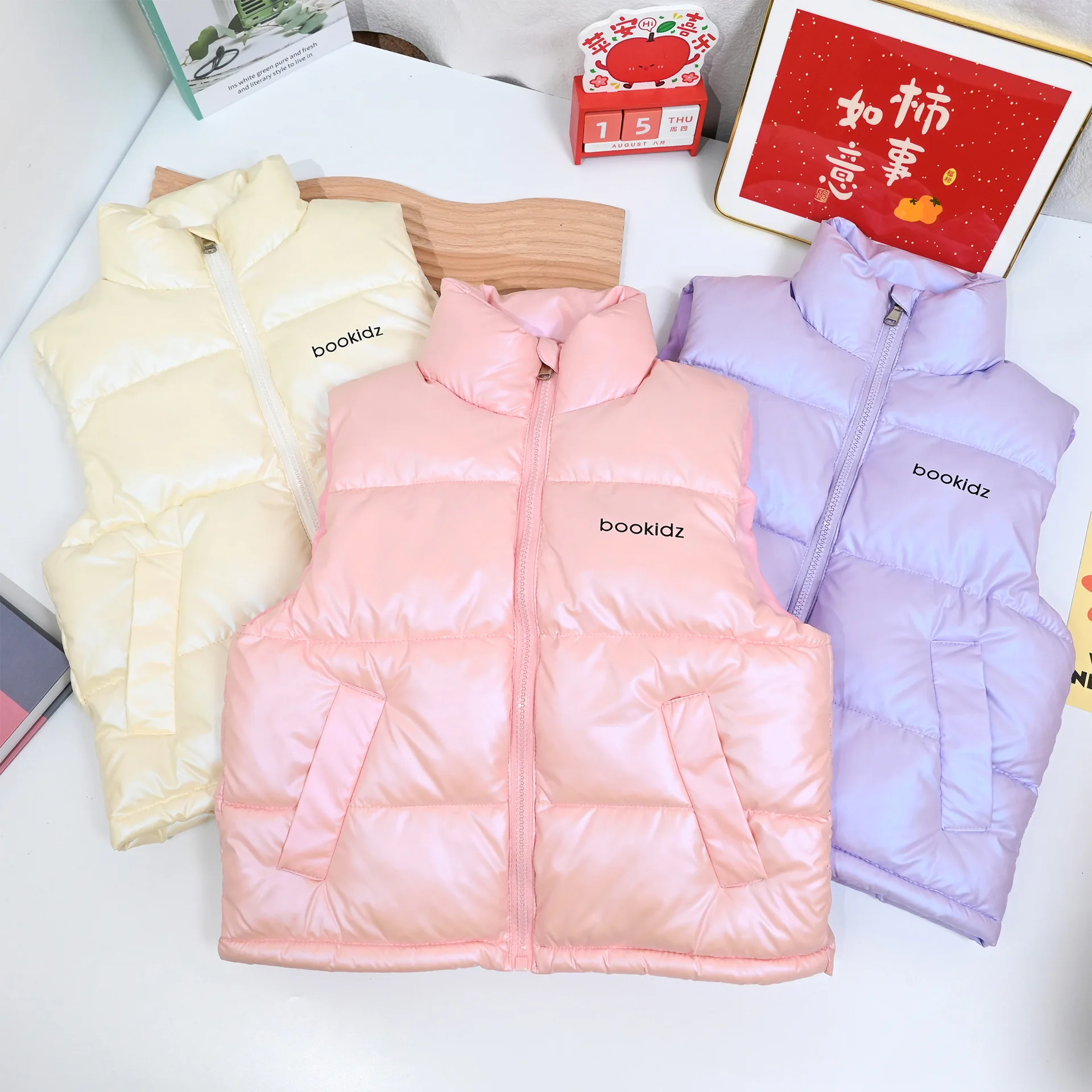 

Детский осенне-зимний жилет, утепленная теплая верхняя одежда в западном стиле