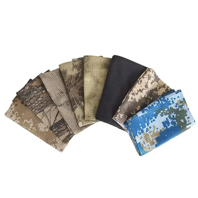 

Camping Scarf Keffiyeh Military Breathable Mesh Outdoor Tactical Shemagh Sniper Veil Face Camouflage Hunting Neck Head Wrap