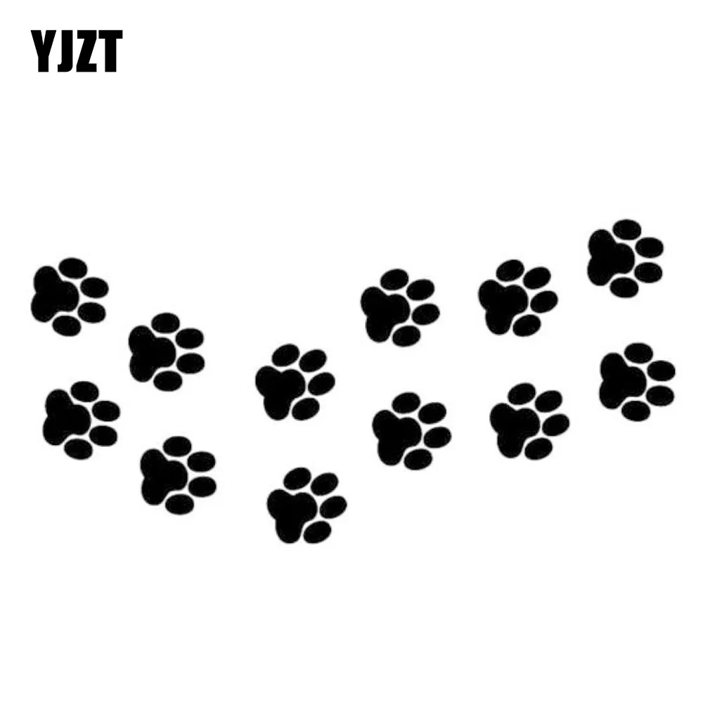YJZT 13 см * 6 рисунок в виде кошачьих лапок забавный виниловый Фотофон