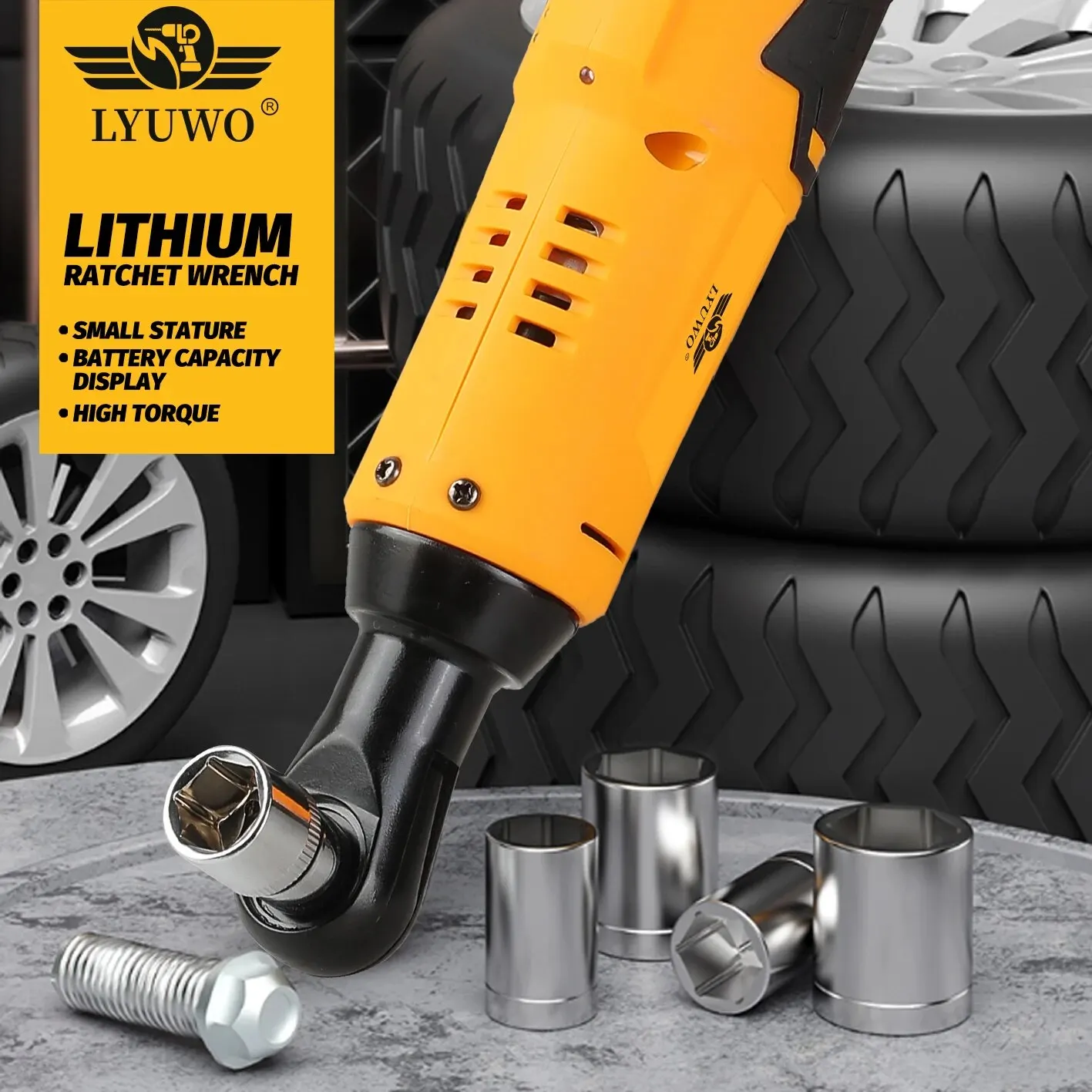 Беспроводной Электрический гаечный ключ LYUWO12V серии MT 45 нм 3/8 дюйма