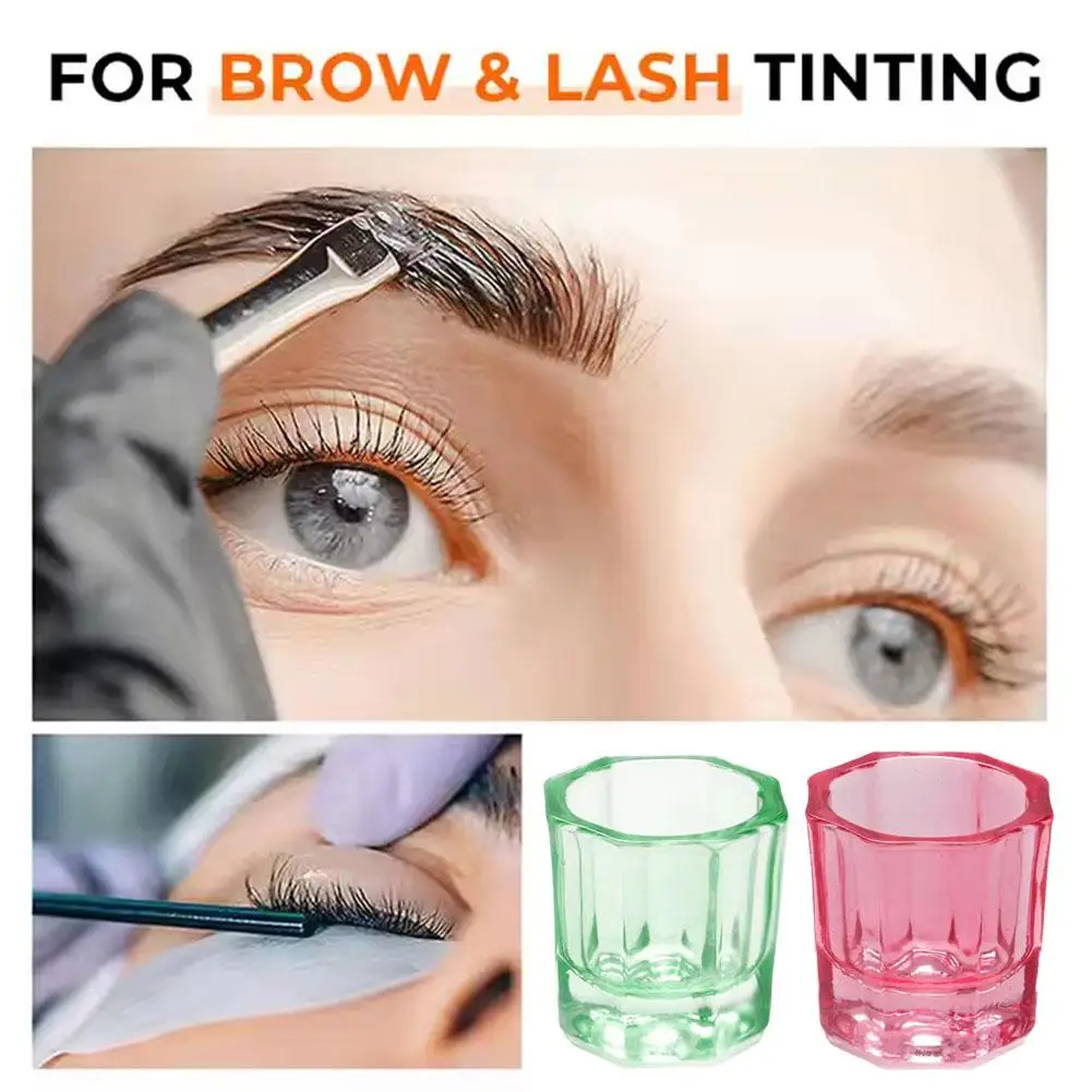 1 шт. хрустальная чашка для маникюрного инструмента ногтей прозрачный стеклянный