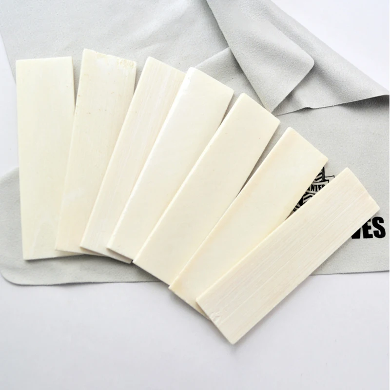 

2pcs/Set Bovine Bone Patch Small Straight Folding Knife Handle Cattle OX Bones Material Damascus Knives Spacer Carving Inlaying