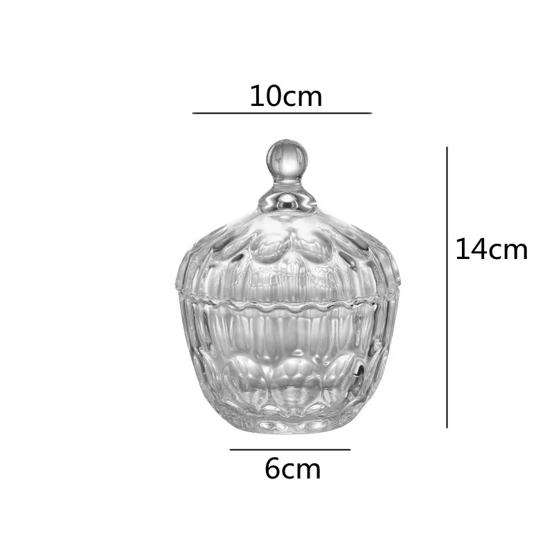 Хрустальная стеклянная банка для конфет, коробка для хранения ювелирных изделий с крышкой, поднос, домашнее блюдо для фруктов, настольная организация