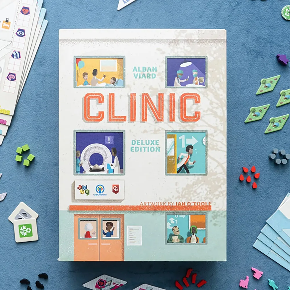 

Clinic Deluxe - Strategy Board Game, Tile Placement, 1-4 Players, Ages 12+, 60 - 150 Min Game Time