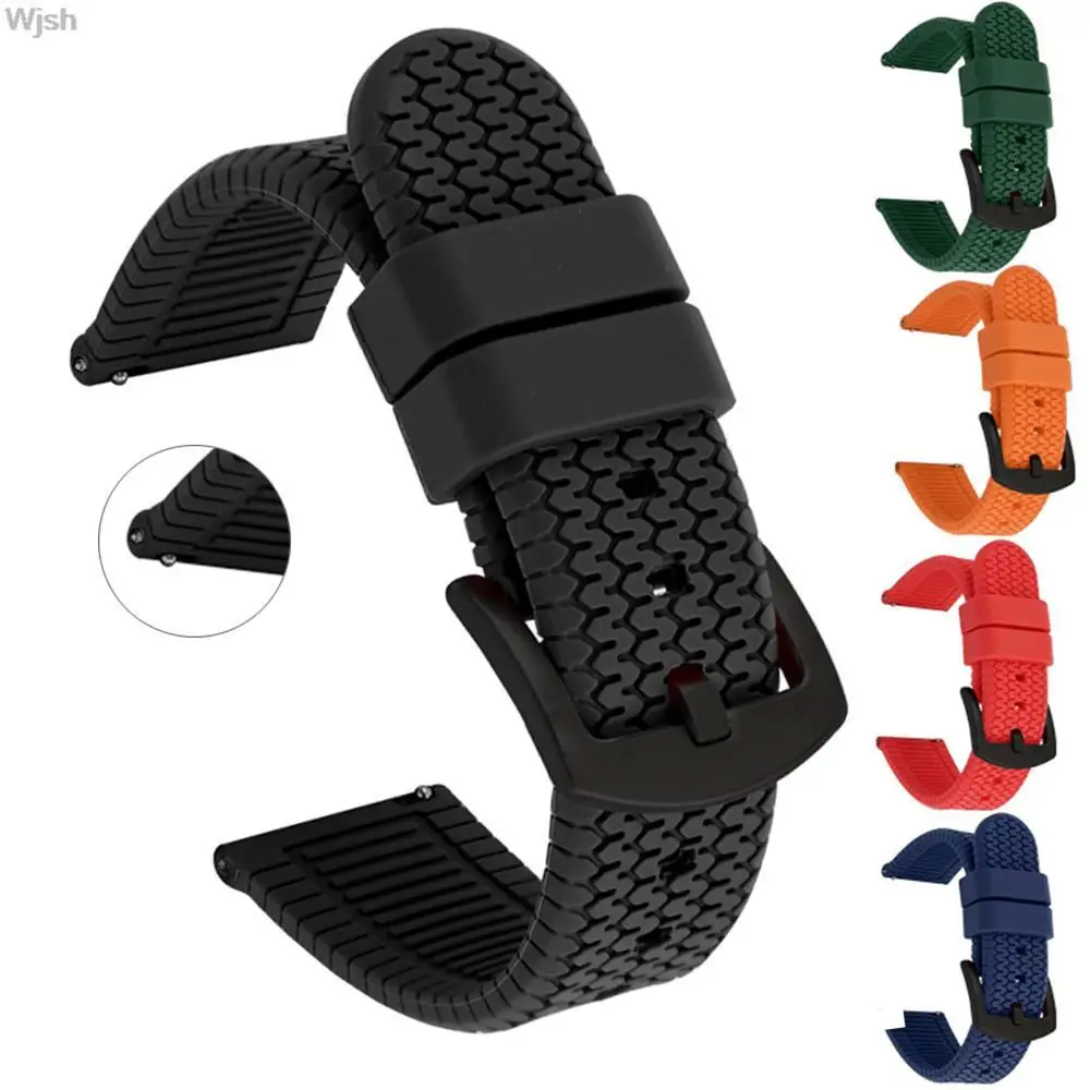 

Silicone Strap 20mm 22mm 24mm Sport Rubber Wrist Band Bracelet for Samsung Galaxy Watch 3 42/46mm Active 2 S3 Huawei GT 2/2e/Pro