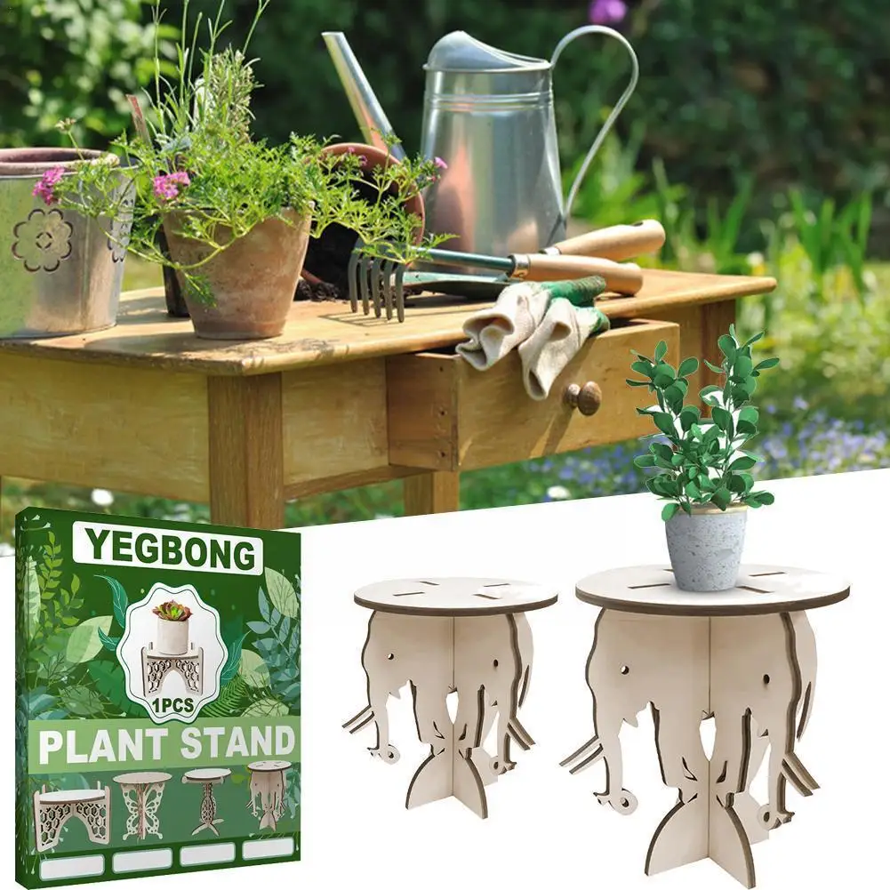 

Simple Strong Wooden Plant Stand Multiple Flower Pot Holder Shelves Planter Rack Storage Organizer Display for Desk Office C5S3