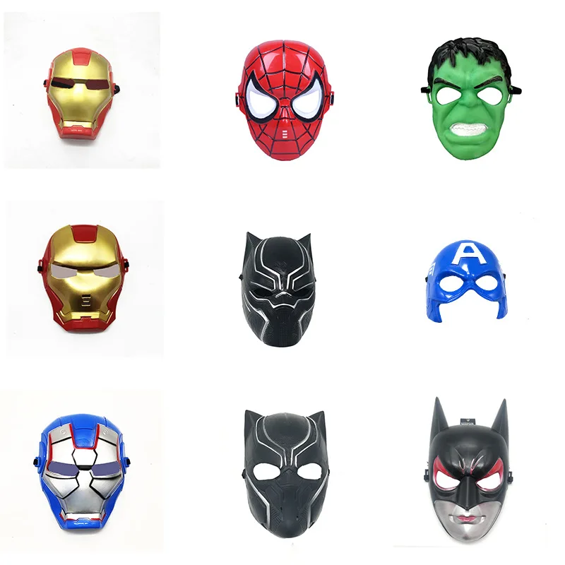 

Disney Marvel Spiderman Movie Figure Mask Cartoon Anime Figure Spider-Man Ironman Cosplay Hulk Party Mask Children Gift Toys