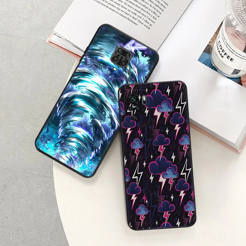 Anti-Drop Phone Case for Redmi A3 13 9 9A 9C 9T 10C 10T Note 10 9s 8 8t 7 Pro 10s Lite Colorful Tornado Lightning Soft Cover