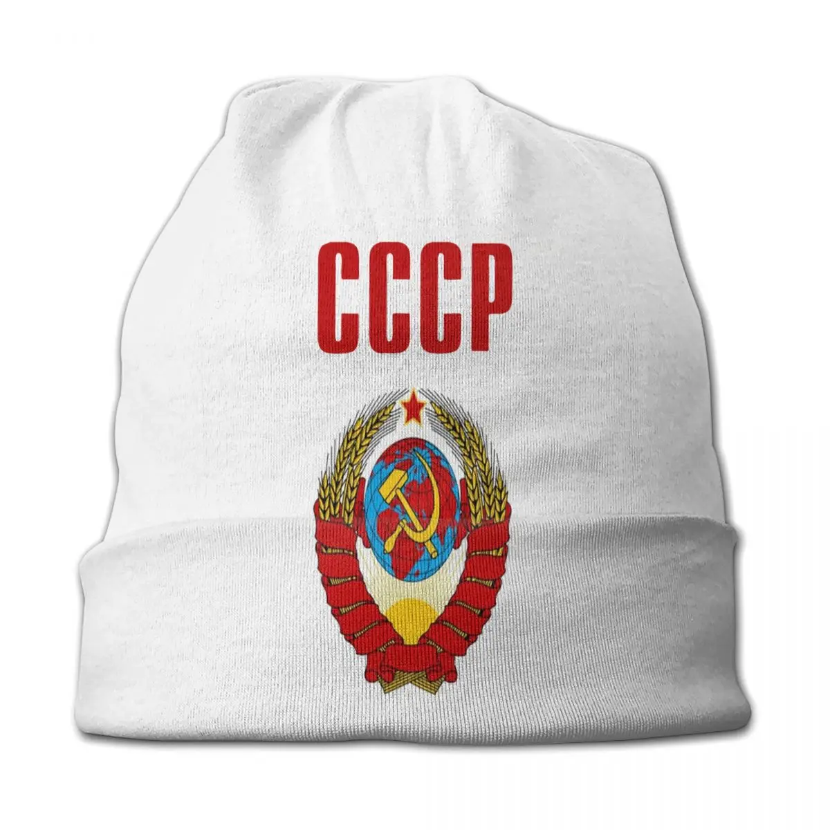 

CCCP USSR Russia National Day Skullies Beanies Hat Spring Men Women Street Caps Warm Dual-use Bonnet Knitted Hat