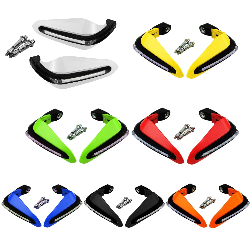 

1 Pair Motorcycles Handlebar Guards LED Hand Guards Anti-fall Protector