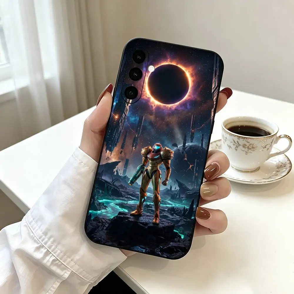 Фото Чехол для телефона M-Metroids Game для Samsung Galaxy A73, A72, A71, A70, A53, A52, A51, мягкий силиконовый черный чехол №3