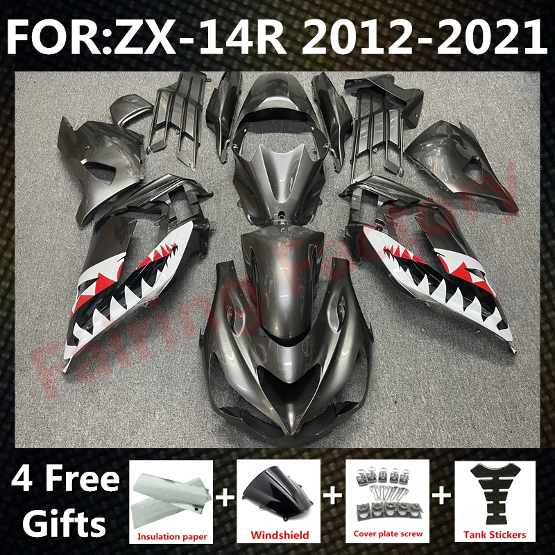 

Новый комплект обтекателей для мотоцикла ABS, подходит для детской модели 2012 2013 - 2021 ZX14R zx 14r, комплект обтекателей для кузова, матовый черный