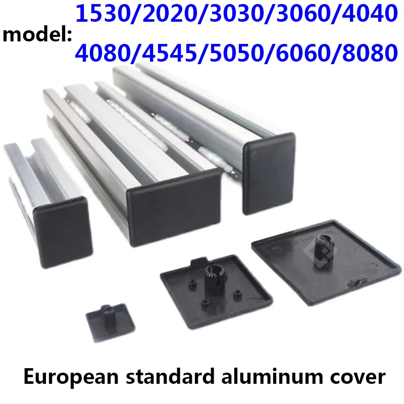 

Торцевая крышка с заглушкой, алюминиевый профиль, пластик, 15/16/20/30/40/45/60/80/90/100, 10 шт.