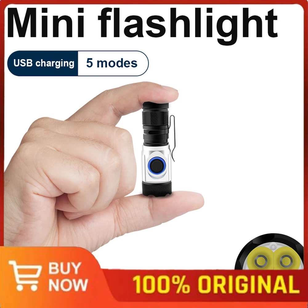 

Super Bright Mini High Power Flash Light 4 CREE XPG Powerful Led Flashlight USB Rechargeable Led Torch Tactical Flashlight
