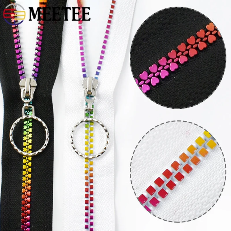 1/2 шт. 15-80 см 5 # Радужная полимерная Автоматическая блокировка катушка молнии открывающаяся/закрывающаяся Фотосумка аксессуары для ремонта шитья