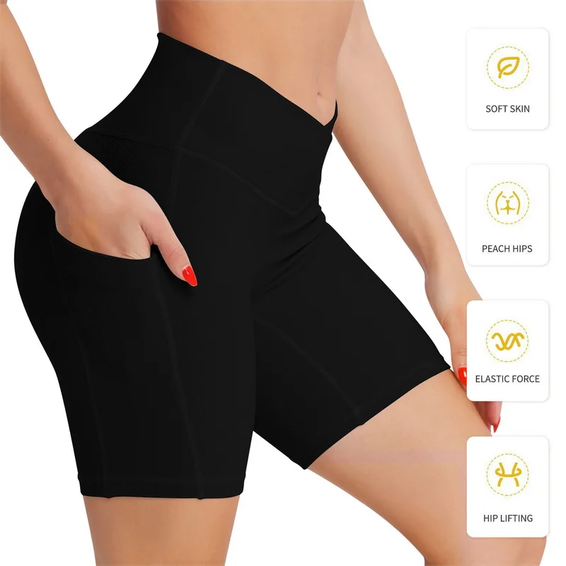 

Women Yoga Shorts Fitness Seamless Push Up Trainning Qucik Dry Sportwear Shorts Casual Tummy Control Gym Cycling Shorts Female