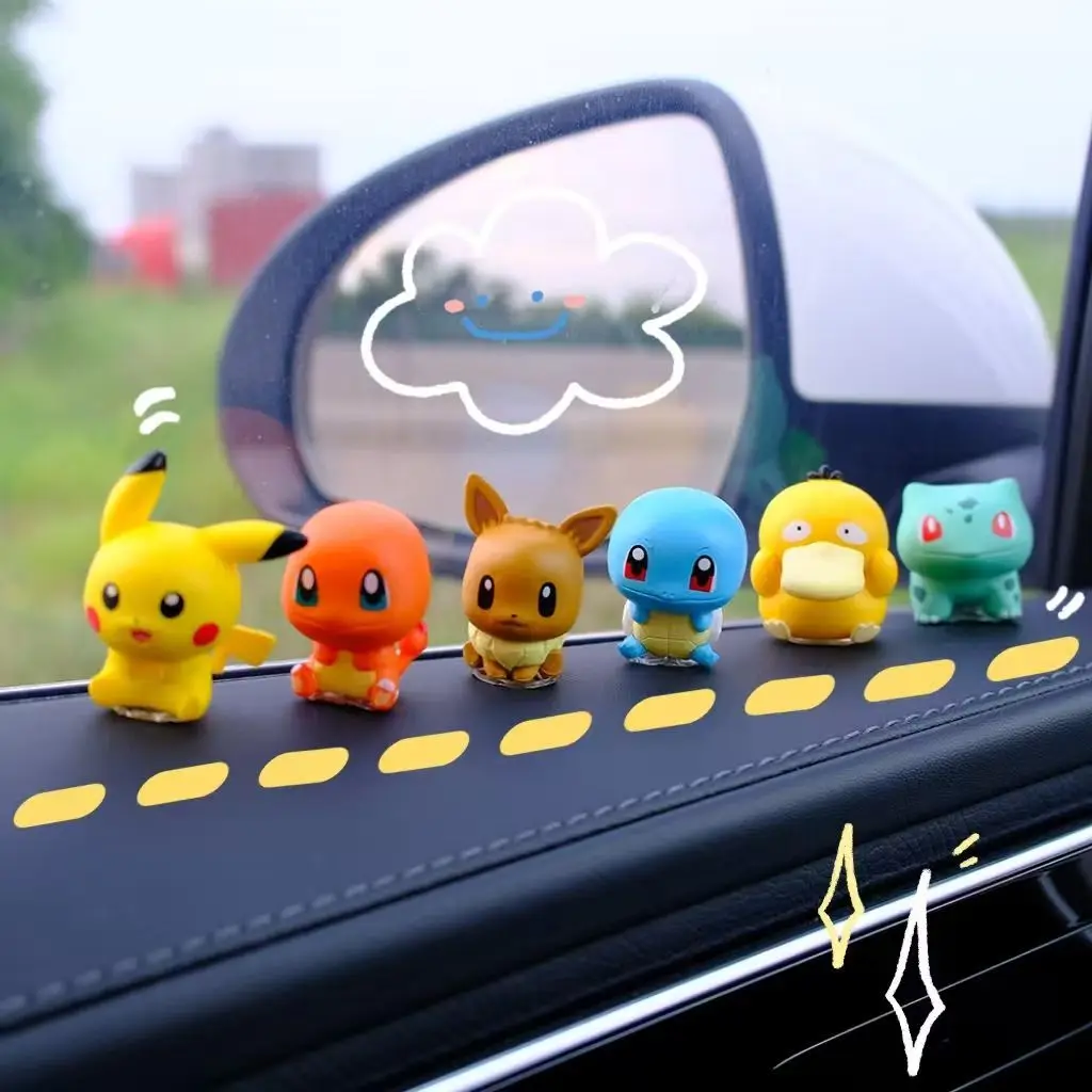 Фото Анимационные сувениры по мотивам Pokémon: фигурки Псайдака и Сквиртла, украшения для автомобиля, декор для центрального экрана автомобиля, подарки для друзей. №1