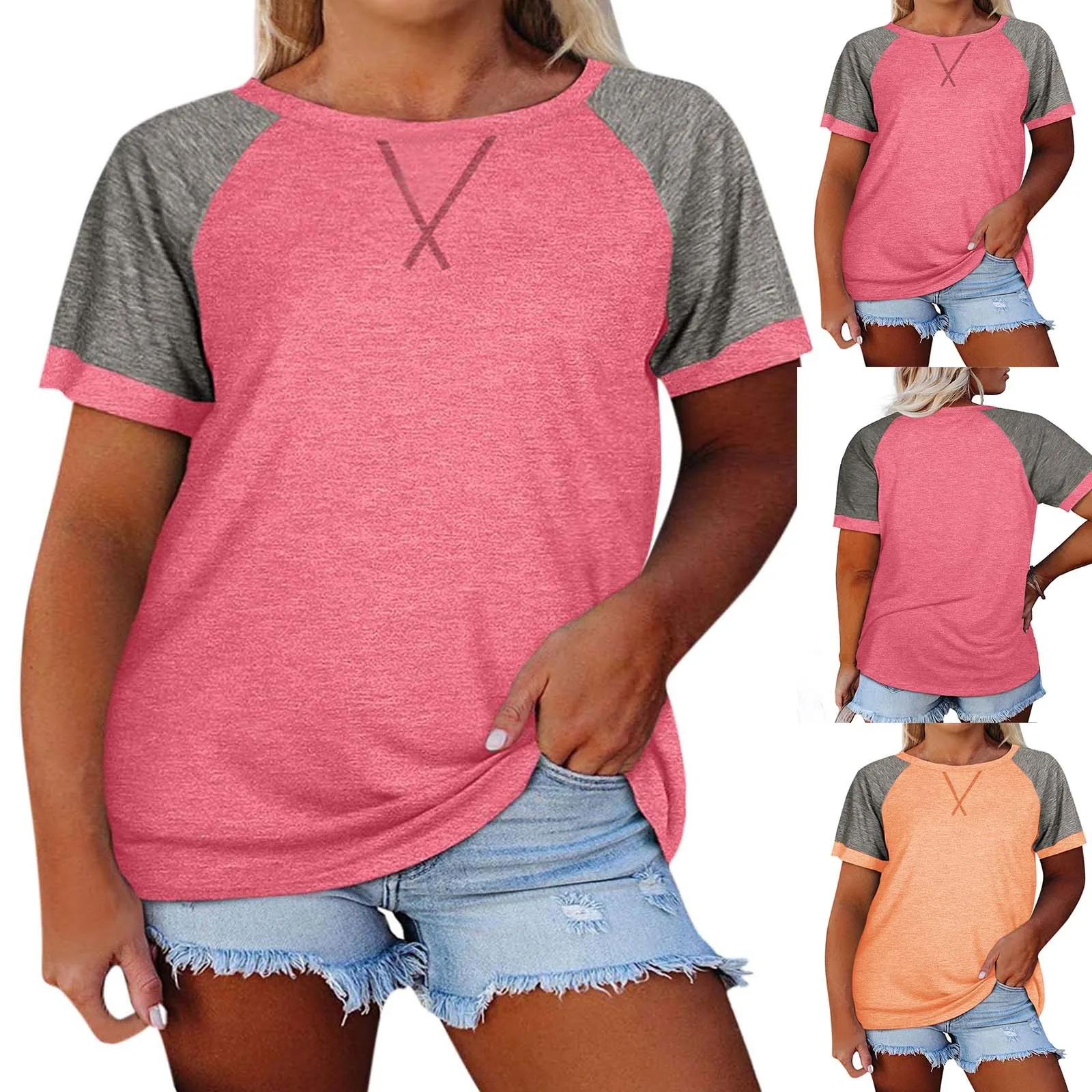 

Топ женский хлопковый свободного покроя с длинным рукавом, повседневный однотонный топ с принтом, широкая повседневная одежда, лето 2023