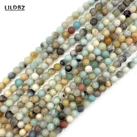 natural stone round amazonite necklace beads 6 8 10mm spacer beads charms jewelry diy bracelet earrings accessories wholesale