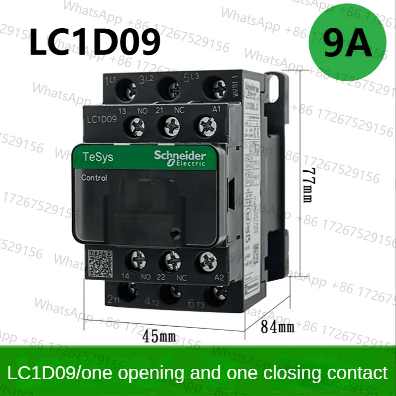 Фото Новый черный трехполюсный контактор Schneider LC1D09A LC1D12A LC1D18A (версии B7C, F7C, Q7C, M7C) для переменного тока, 24В, 110В, 220В, 380В №2