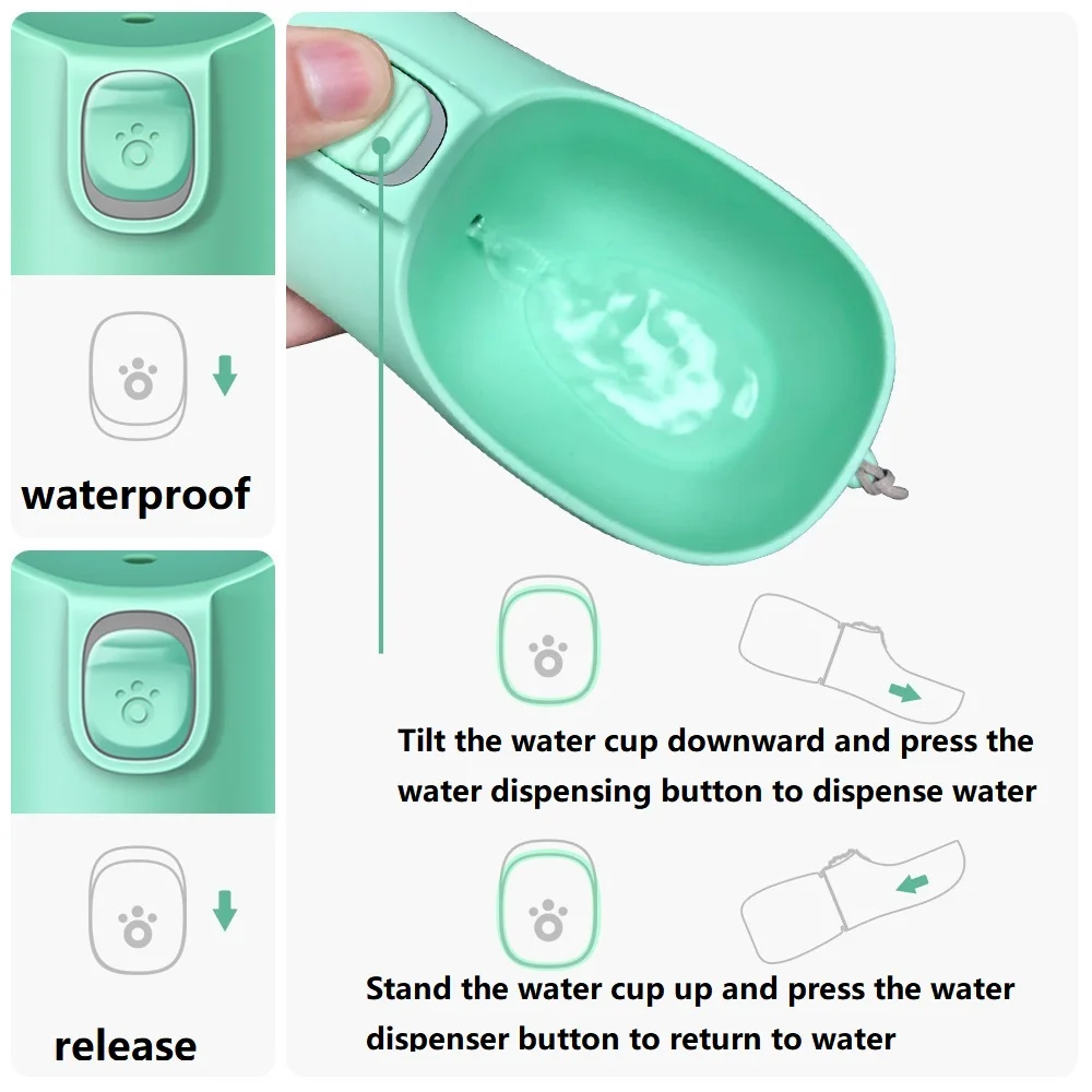 Дорожная бутылка для воды домашних питомцев портативная маленьких и больших