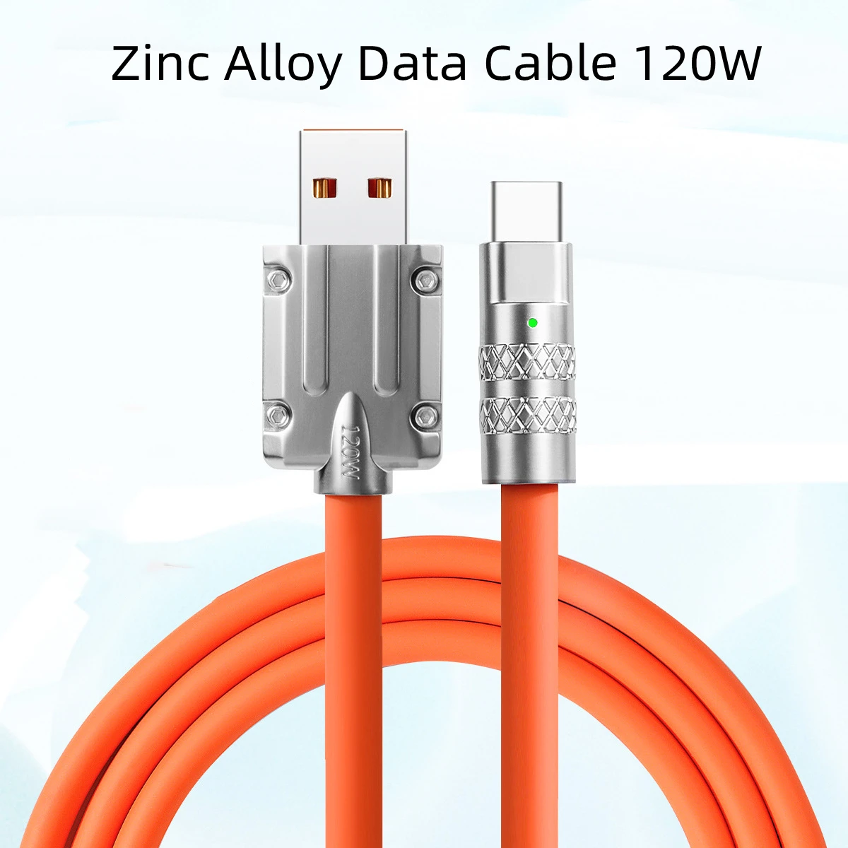 

Data Line 120W Zinc Alloy Data Cable OD6.0 Bold Flash Charging Cable 120W TYPEC