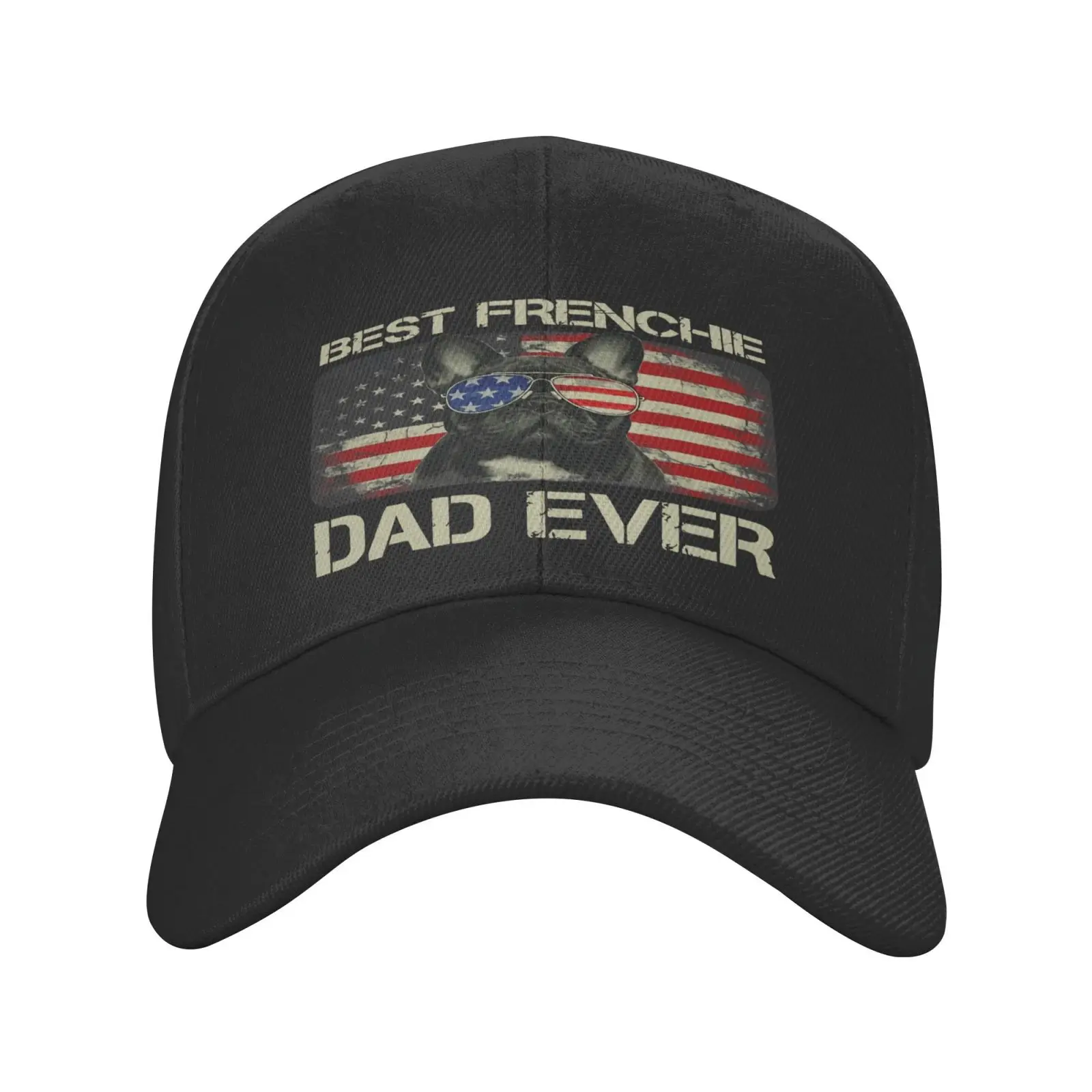 

Best Frenchie Dad Ever Bulldog American Men's Cap Hip Hop Hats Women's Cap Men's Panama Hat Hat Men Hats Custom Logo Beret Man