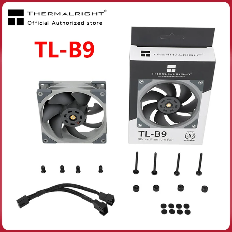 

Thermalright TL-90B PWM 4 Pin 90mm Computer Case Fan Silent Fan CPU Cooling Quiet PC Cooler Fan Case Fans 12V Adjust Fan Speed