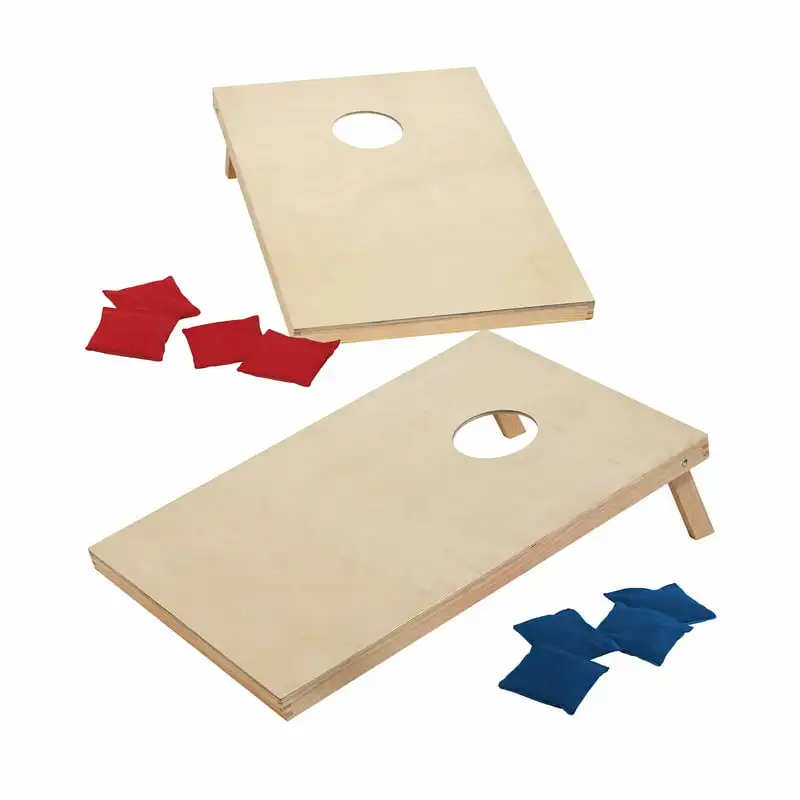 

inch Solid Wood Cornhole Set with All-Weather Bean Bags