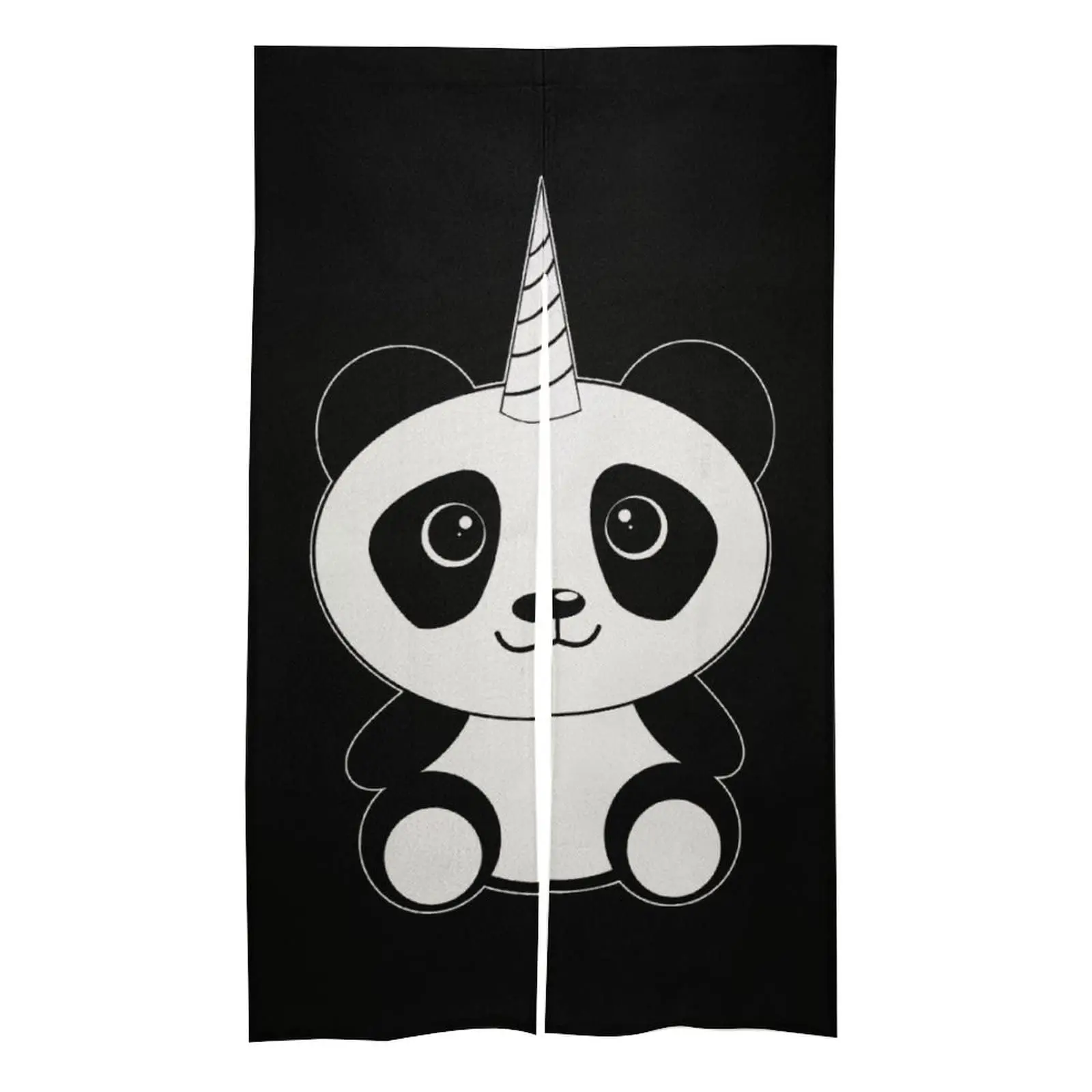 Животные панда Акварельная дверная занавеска для чулана в японском стиле